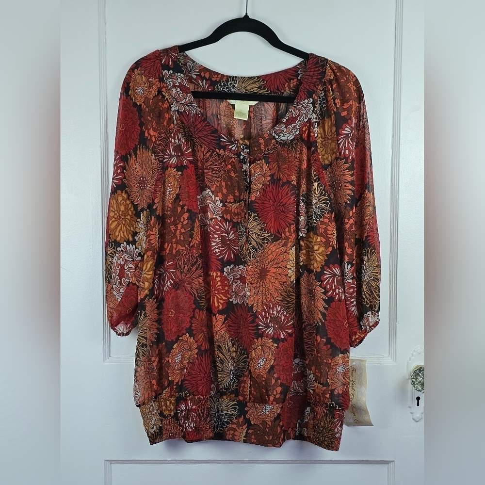 NWT New York Design Company Fall Blouse L to XL